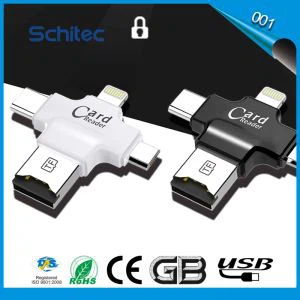 4 In 1 Type-c iphone Smart Card Reader