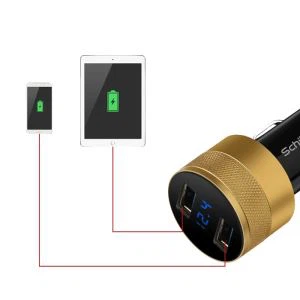 Charger Car Port Dual Usb le stiúir