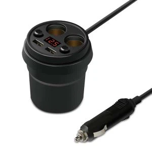 Charger Car USB Taispeáin LED