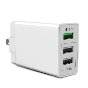 QC3.0 Muirearóir 3 Phoirt USB Deimhnithe PSE