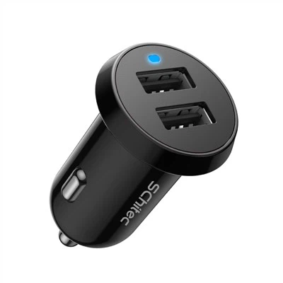 Scáileán LCD Dual Ports Car Charger